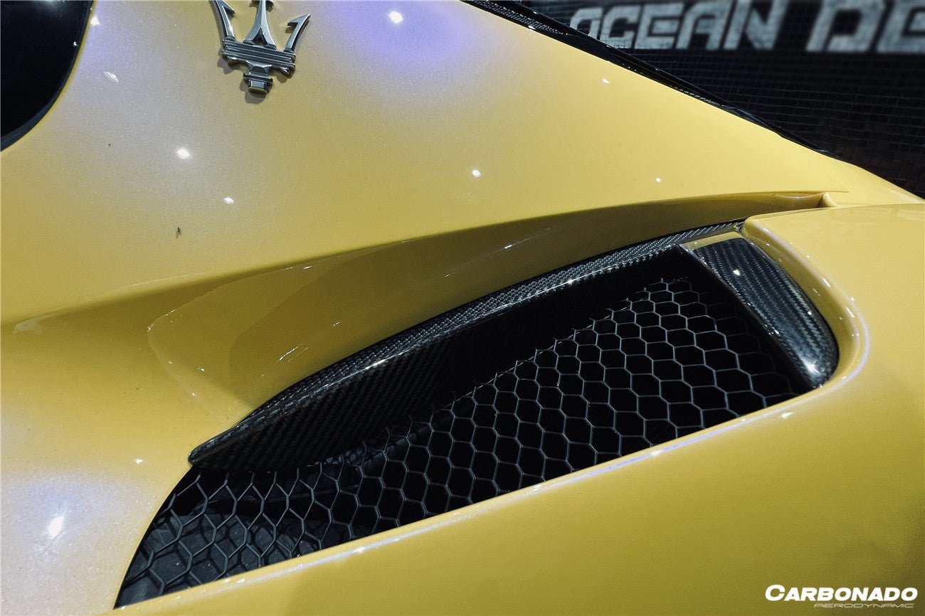2020 - 2025 Maserati MC20 NVT Style Dry Carbon Fiber Quarter Panel Side Vent Scoops
